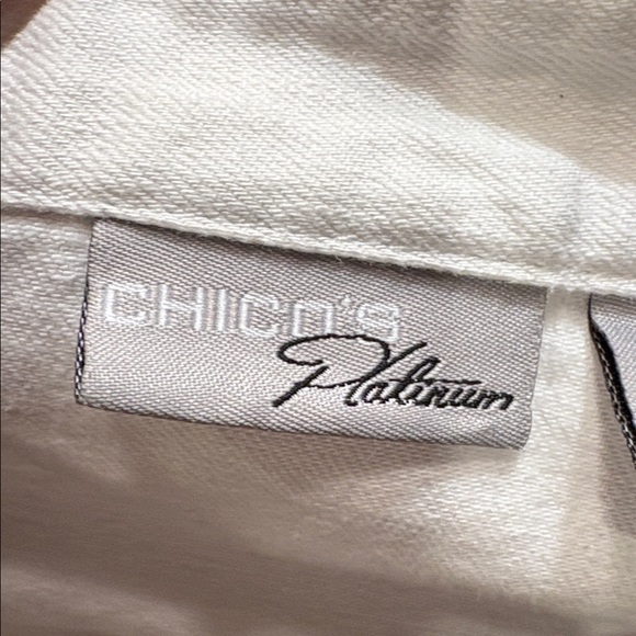 Chico's Platinum White Jean Jacket - Picture 3 of 8